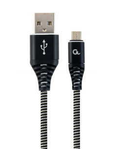 CC-USB2B-AMmBM-2M-BW,CABLU alimentare si date GEMBIRD, pt. smartphone, USB 2.0 (T) la Micro-USB 2.0 (T), 2m, premium, cablu cu i