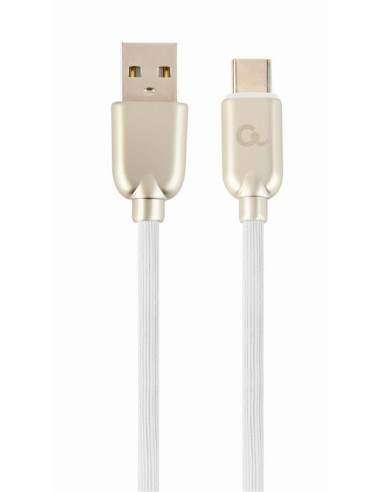 CC-USB2R-AMCM-1M-W,CABLU alimentare si date GEMBIRD, pt. smartphone, USB 2.0 (T) la USB 2.0 Type-C (T), 1m, premium, cablu din c