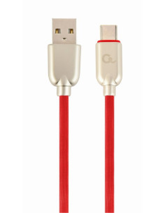 CC-USB2R-AMCM-2M-R,CABLU alimentare si date GEMBIRD, pt. smartphone, USB 2.0 (T) la USB 2.0 Type-C (T), 2m, premium, cablu din c