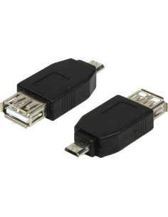 AU0029,ADAPTOR LOGILINK, pt. smartphone, Micro-USB 2.0 (T) la USB 2.0 (M), negru, "AU0029" (timbru verde 0.08 lei)