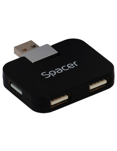 RY-SPH-316,HUB extern SPACER, porturi USB: USB 2.0 x 4, conectare prin USB 2.0, cablu 1m, negru, "SPH-316" (timbru verde 0.8 lei 2