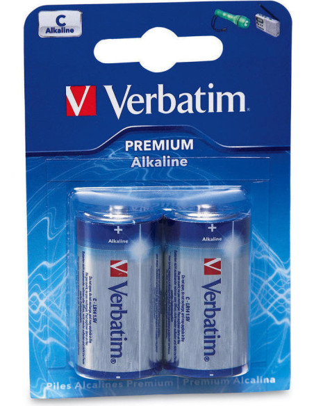 49922,BATERIE VERBATIM C (R14), 1.5V alcalina, 2 buc., "49922" (timbru verde 0.16 lei)