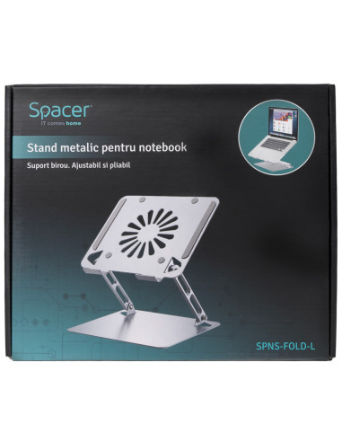 SPNS-FOLD-L,Stand Notebook Spacer 15.6", pliabil si ajustabil,inalta laptop pana la 15cm, "SPNS-FOLD-L"