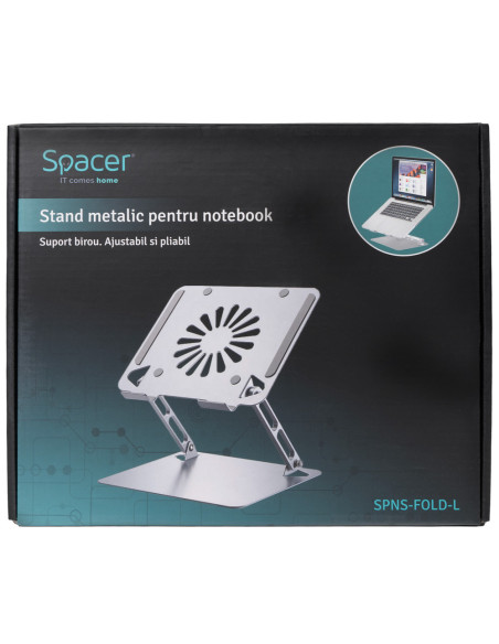 SPNS-FOLD-L,Stand Notebook Spacer 15.6", pliabil si ajustabil,inalta laptop pana la 15cm, "SPNS-FOLD-L"