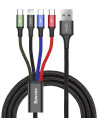 CA1T4-B01,CABLU alimentare si date Baseus, Fast Charging Data Cable pt. smartphone, 4 in 1, USB la 2 x USB-C /1 x Lightning / 1 