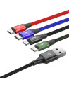 CA1T4-B01,CABLU alimentare si date Baseus, Fast Charging Data Cable pt. smartphone, 4 in 1, USB la 2 x USB-C /1 x Lightning / 1 