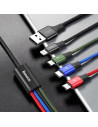 CA1T4-B01,CABLU alimentare si date Baseus, Fast Charging Data Cable pt. smartphone, 4 in 1, USB la 2 x USB-C /1 x Lightning / 1 