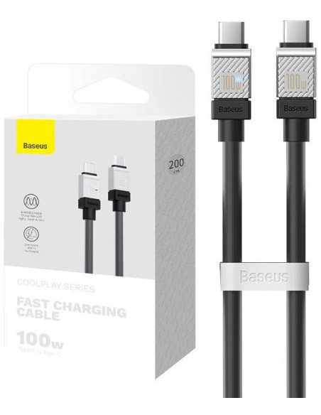 CAKW000301,CABLU alimentare si date Baseus, Fast Charging Data Cable pt. smartphone, USB Type-C (T) la USB Type-C (T), E-marker,