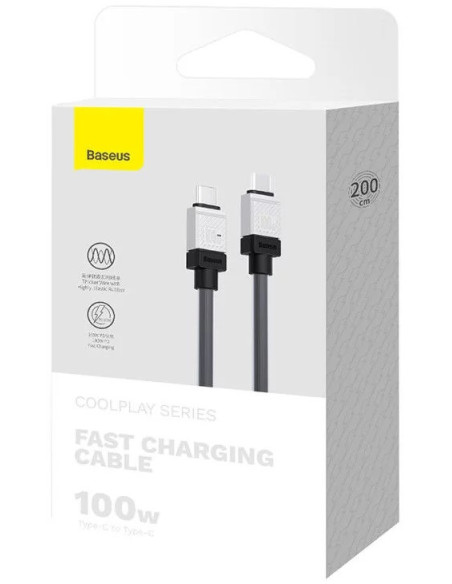 CAKW000301,CABLU alimentare si date Baseus, Fast Charging Data Cable pt. smartphone, USB Type-C (T) la USB Type-C (T), E-marker,