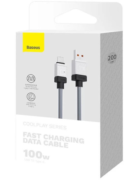 CAKW000701,CABLU alimentare si date Baseus, Fast Charging Data Cable pt. smartphone, USB (T) la USB Type-C (T), 100W, 2m, negru,