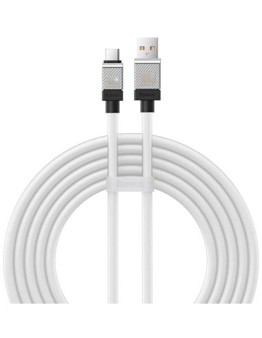 CAKW000702,CABLU alimentare si date Baseus, Fast Charging Data Cable pt. smartphone, USB (T) la USB Type-C (T), 100W, 2m, alb, "