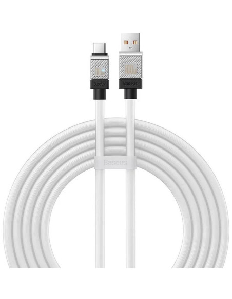 CAKW000702,CABLU alimentare si date Baseus, Fast Charging Data Cable pt. smartphone, USB (T) la USB Type-C (T), 100W, 2m, alb, "
