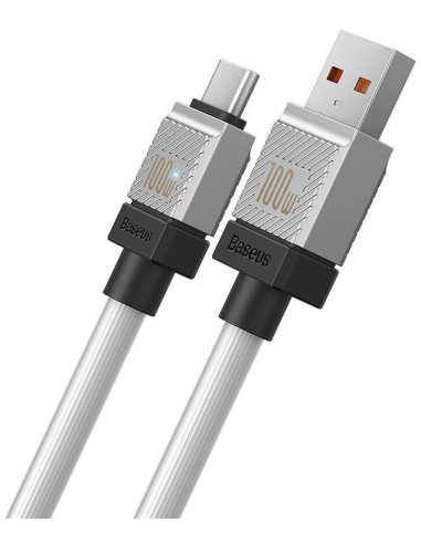 CAKW000702,CABLU alimentare si date Baseus, Fast Charging Data Cable pt. smartphone, USB (T) la USB Type-C (T), 100W, 2m, alb, "