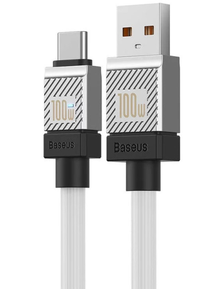 CAKW000702,CABLU alimentare si date Baseus, Fast Charging Data Cable pt. smartphone, USB (T) la USB Type-C (T), 100W, 2m, alb, "