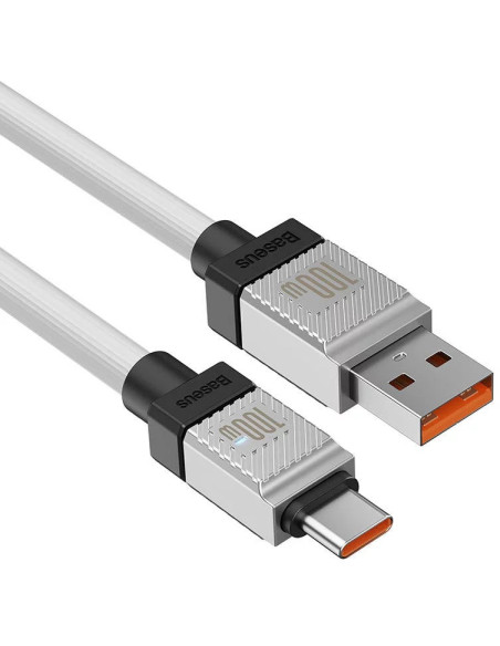 CAKW000702,CABLU alimentare si date Baseus, Fast Charging Data Cable pt. smartphone, USB (T) la USB Type-C (T), 100W, 2m, alb, "