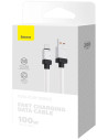 CAKW000702,CABLU alimentare si date Baseus, Fast Charging Data Cable pt. smartphone, USB (T) la USB Type-C (T), 100W, 2m, alb, "