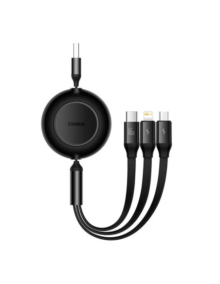 CAMJ010101,CABLU alimentare si date Baseus, Fast Charging Data Cable pt. smartphone, USB la USB-C / Lightning / Micro, 66W/2A, 4