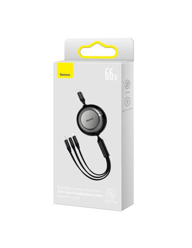CAMJ010101,CABLU alimentare si date Baseus, Fast Charging Data Cable pt. smartphone, USB la USB-C / Lightning / Micro, 66W/2A, 4