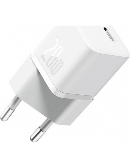 CCGN050102,INCARCATOR retea Baseus, GaN5 Fast Charger mini 20W, 1 x USB Type-C 5V/3A, alb "CCGN050102" - 6932172625320