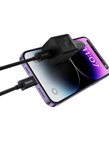 CCGN070401,INCARCATOR retea Baseus, GaN5 Fast Charger 30W, 1 x USB Type-C 5V/3A, negru "CCGN070401" - 6932172624439