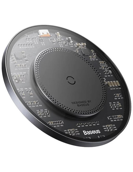 CCJJ050001,INCARCATOR wireless Baseus Simple Qi 15W, compatibilitate smartphones, cablu Type-C la Type-C 1m inclus, negru "CCJJ0