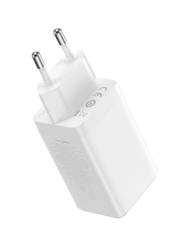 P10110812227-Z1,INCARCATOR retea Baseus, GaN5 Pro Fast Charger 65W, 2 x USB Type-C 5V/3A, 1 x USB 5V/3A, cablu fast charging Typ