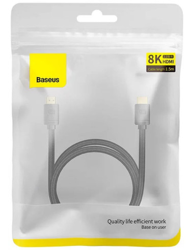 WKGQ040101,CABLU video Baseus High Definition, HDMI (T) la HDMI (T), versiunea 2.1, rezolutie maxima 8K UHD (7680 x 4320) la 60 