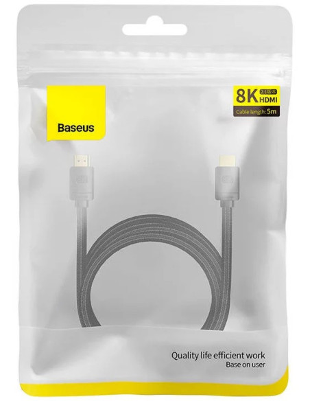 WKGQ040201,CABLU video Baseus High Definition, HDMI (T) la HDMI (T), versiunea 2.1, rezolutie maxima 8K UHD (7680 x 4320) la 60 