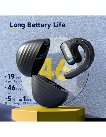 OpenRock-Pro-Black,Casca OneOdio wireless, tip butoni - TWS, utilizare smartphone, conectare prin Bluetooth 5.2, difuzor 16.2 mm