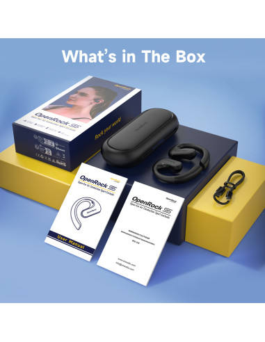 OpenRock-S-Black,Casca OneOdio wireless, tip butoni - TWS, utilizare smartphone, conectare prin Bluetooth 5.3, difuzor 16.2 mm, 