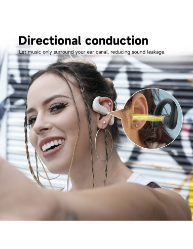 OpenRock-S-Cream,Casca OneOdio wireless, tip butoni - TWS, utilizare smartphone, conectare prin Bluetooth 5.3, difuzor 16.2 mm, 