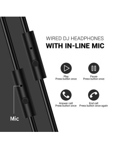 Pro10-Black,Casca OneOdio cu fir detasabil, tip over ear, utilizare profesionala, DJ, conectare prin Jack 3.5 mm | Jack 6.35 mm,