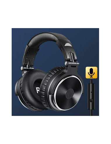 Pro10-Black,Casca OneOdio cu fir detasabil, tip over ear, utilizare profesionala, DJ, conectare prin Jack 3.5 mm | Jack 6.35 mm,
