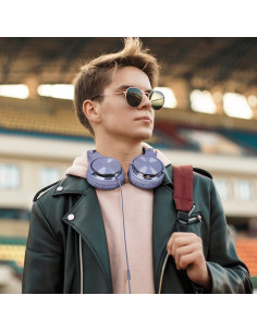 Pro10-Light-Blue,Casca OneOdio cu fir detasabil, tip over ear, utilizare profesionala, DJ, conectare prin Jack 3.5 mm | Jack 6.3 2