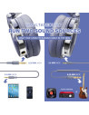 Pro10-Light-Blue,Casca OneOdio cu fir detasabil, tip over ear, utilizare profesionala, DJ, conectare prin Jack 3.5 mm | Jack 6.3