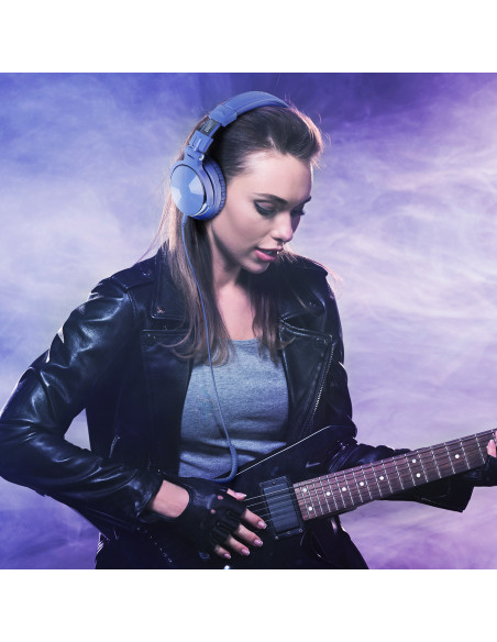 Pro10-Light-Blue,Casca OneOdio cu fir detasabil, tip over ear, utilizare profesionala, DJ, conectare prin Jack 3.5 mm | Jack 6.3