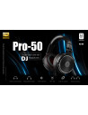 Pro50-Black,Casca OneOdio cu fir detasabil, tip over ear, utilizare profesionala, DJ, conectare prin Jack 3.5 mm | Jack 6.35 mm,