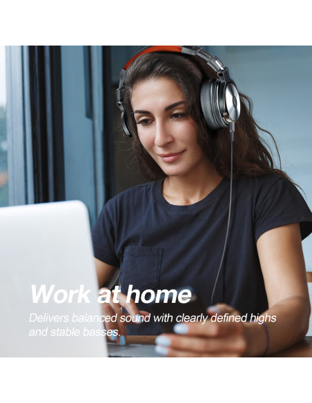 Pro50-Deep-Grey,Casca OneOdio cu fir detasabil, tip over ear, utilizare profesionala, DJ, conectare prin Jack 3.5 mm | Jack 6.35