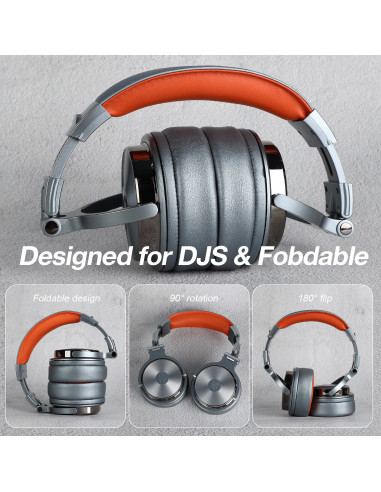 Pro50-Deep-Grey,Casca OneOdio cu fir detasabil, tip over ear, utilizare profesionala, DJ, conectare prin Jack 3.5 mm | Jack 6.35