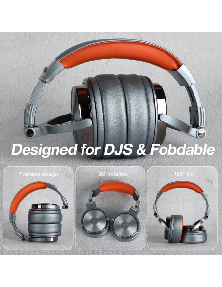 Pro50-Deep-Grey,Casca OneOdio cu fir detasabil, tip over ear, utilizare profesionala, DJ, conectare prin Jack 3.5 mm | Jack 6.35