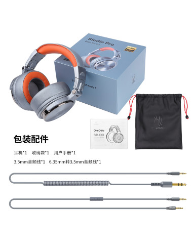 Pro50-Deep-Grey,Casca OneOdio cu fir detasabil, tip over ear, utilizare profesionala, DJ, conectare prin Jack 3.5 mm | Jack 6.35