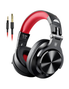 A71-Red,Casca OneOdio cu fir detasabil, tip over ear, utilizare profesionala, DJ, conectare prin Jack 3.5 mm | Jack 6.35 mm, dif