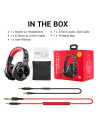 A71-Red,Casca OneOdio cu fir detasabil, tip over ear, utilizare profesionala, DJ, conectare prin Jack 3.5 mm | Jack 6.35 mm, dif