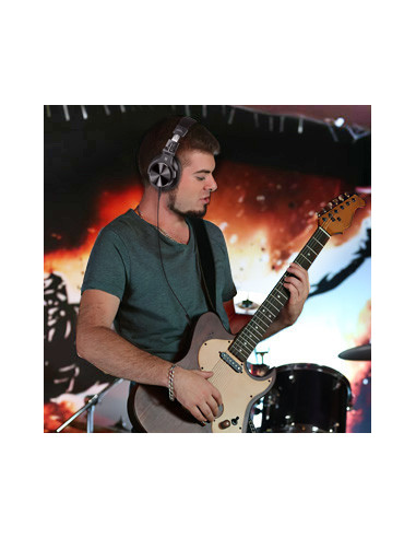 A71M-Black,Casca OneOdio cu fir detasabil, tip over ear, utilizare profesionala, DJ, multimedia, conectare prin Jack 3.5 mm | Ja