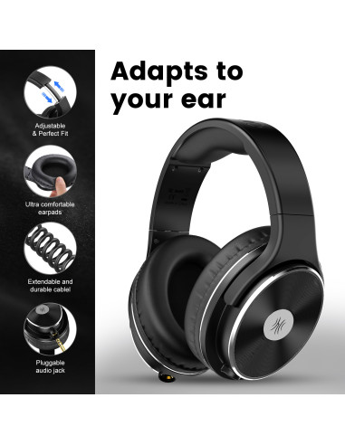 Studio-HiFi,Casca OneOdio cu fir detasabil, tip over ear, utilizare profesionala, DJ, multimedia, conectare prin Jack 3.5 mm | J