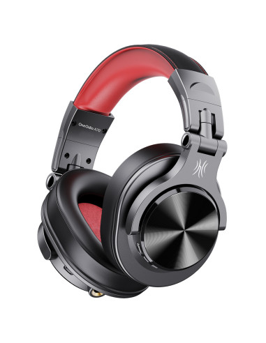 Fusion-A70-Red,Casca OneOdio wireless, cu fir, tip over ear, utilizare multimedia, DJ, conectare prin Bluetooth 5.2 | Jack 3.5 m