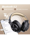 Fusion-A70-Black-Gold,Casca OneOdio wireless, cu fir, tip over ear, utilizare multimedia, DJ, conectare prin Bluetooth 5.2 | Jac