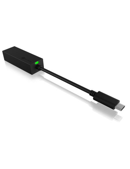 IB-LAN100-C3,ADAPTOR RETEA Icy Box USB 3.0 Type-C la Interfata Ethernet Gigabit RJ-45, plastic, negru, "IB-LAN100-C3"