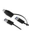 IB-CB032,CABLU alimentare si date Icy Box, pt smartphone USB 3.2 Type-B Gen 1 la USB Type-A/Type-C, Viteza: 5Gbit/s, 1m, plastic