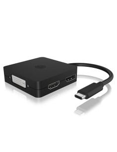 IB-DK1104-C,DOCKING Station Icy Box universal, 4-in-1, conectare PC USB Type C, USB-C x 1, porturi video HDMI x 1, DP x 1, DVI x
